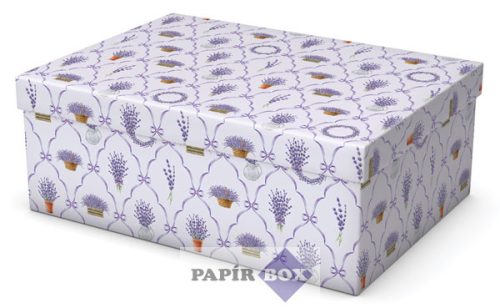 Díszdoboz, T4, 32x23x12 cm, Levendulás
