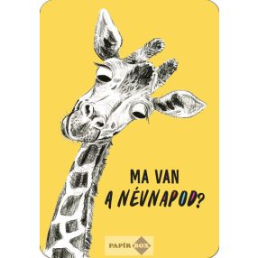 Képeslap, névnapos, Zsiráf