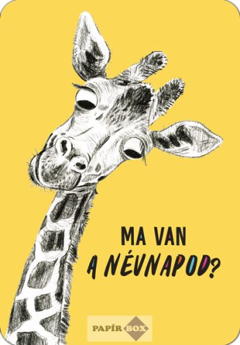 Képeslap, névnapos, Zsiráf