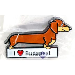 Hűtőmágnes, Budapest, Barna Tacskó