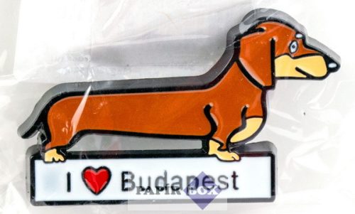 Hűtőmágnes, Budapest, Barna Tacskó