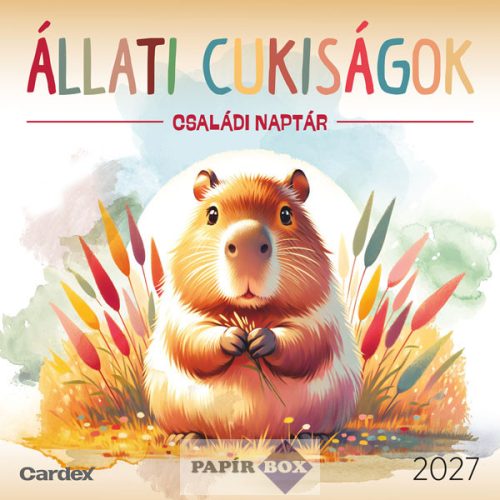 Falinaptár 2027., Családi tervező naptár, Állati cukiságok