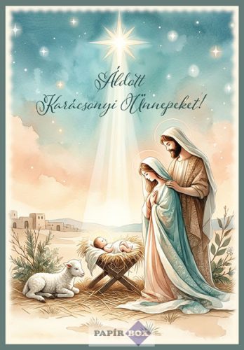 Képeslap, Karácsony, vallásos, Üdvözítő született