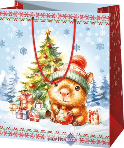 Dísztasak, közepes, karácsony, Capybara