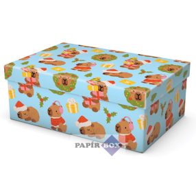 Díszdoboz, T3 (24x16x9 cm), Karácsony, Capybara