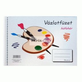 Vázlatfüzet famentes B/5, 32 lapos, hófehér, kicsi