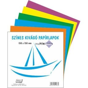 Színes kivágóminta 15x15cm, 10 lap/csomag
