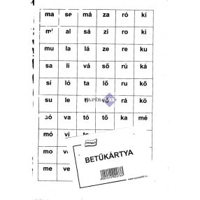 Betűkártya, szótagkártya