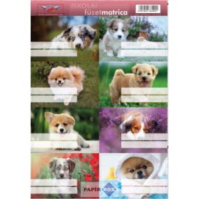 Füzetcímke, Kutyás, 8 db/ív