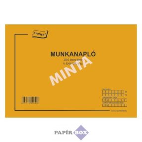 A.ERDŐ 121/V Munkanapló A/4, 25x3 példányos