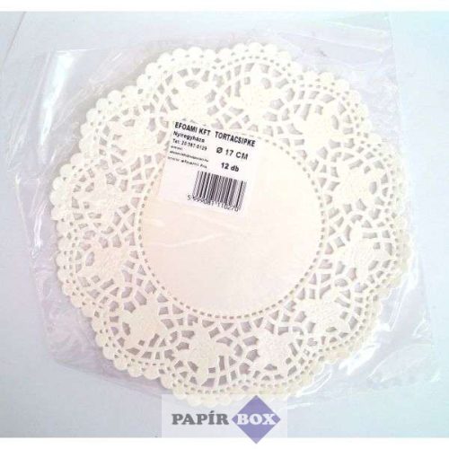 Tortacsipke, kerek, 17 cm, 12 db/csg