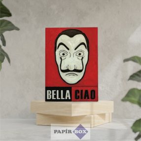   Dali maszk hűtőmágnes fából - La casa de papel, avagy a Nagy Pénzrablásból ismert maszk