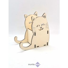 Fa mobil- és írószertartó, Cica