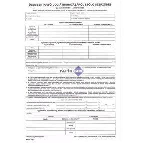 A.Rend.4/2014 Üzembentartói jog átr. szerz.