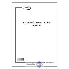 Kazán üzemeltetési napló, 50 lapos, A/4