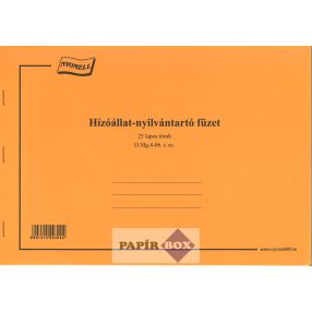 D.MG.4-06 Hízóállat nyilvántartó, 25 lapos, A/4