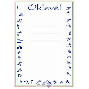 Oklevél, A4, Sport