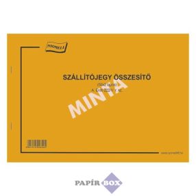   A.ERDŐ 222/V Szállítójegy összesítő, A/4, fekvő, 50x2 lapos