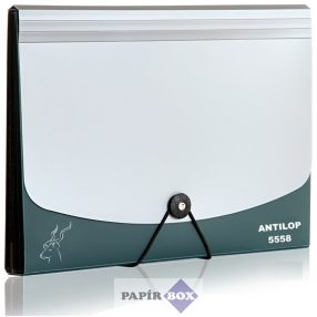   Irattartó mappa, harmonikamappa, 12 rekeszes, műanyag Antilop, zöld