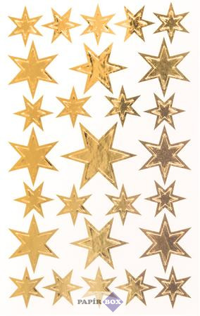 Matrica, AVERY ZWECKFORM, "Z-Design No.52252", arany csillagok