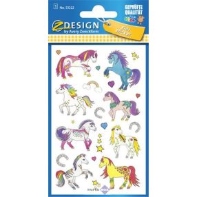  Matrica, papír, 1 ív, AVERY ZWECKFORM, "Z-Design No.53222", unikornis (pónik)