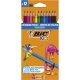 Színes ceruza készlet, BIC KIDS "Tropicolors", 12 különböző szín