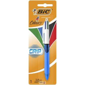   Golyóstoll, 0,32 mm, nyomógombos, négyszínű, BIC "4 Colours Grip Original"