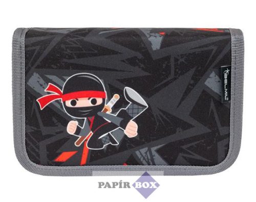 Tolltartó, klapnis, cipzáras, BELMIL "Ninja", fekete, nindzsa