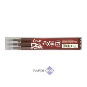   Rollertoll betét, 0,35 mm, törölhető, PILOT "Frixion Ball/Clicker", barna