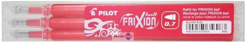 Rollertoll betét, 0,35 mm, törölhető, PILOT "Frixion Ball/Clicker", piros