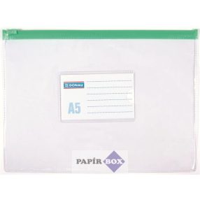 Irattartó tasak, A5, PVC, simítózáras, DONAU