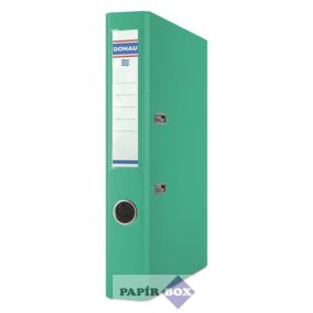   Iratrendező, 50 mm, A4, PP/karton, DONAU "Szivárvány", türkiz