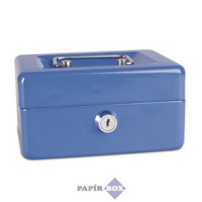 Pénzkazetta, 15,2x11,5x8 cm, DONAU, kék