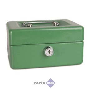 Pénzkazetta, 15,2x11,5x8 cm, DONAU, zöld