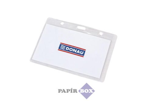 Azonosítókártya tartó, 105x65 mm, hajlékony, fekvő, DONAU, 50 db/csg