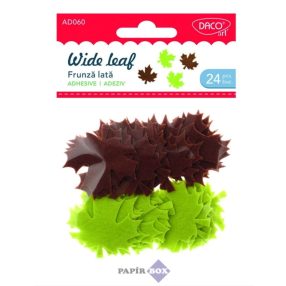   Filc forma, falevél, öntapadós, 5 cm, Daco, "Wide leaf", 24 db/csg