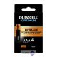 Elem, AAA mikro, 4 db, DURACELL "Optimum"