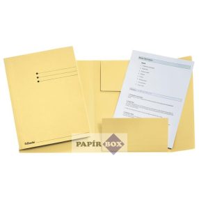 Pólyás dosszié, prespán, A4, ESSELTE, sárga