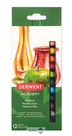 Olajpasztell kréta, DERWENT "Academy", 12 különböző szín