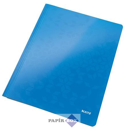 Gyorsfűző, laminált karton, A4, LEITZ "Wow", kék