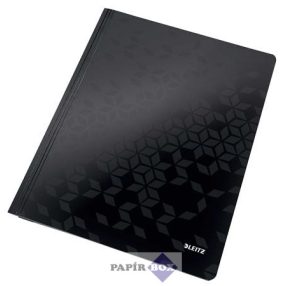   Gyorsfűző, laminált karton, A4, LEITZ "Wow", fekete