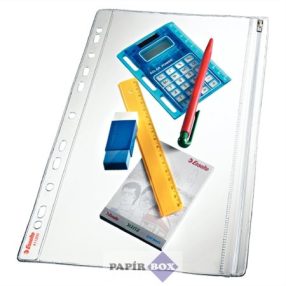   Genotherm, lefűzhető, 200 mikron, víztiszta felület, cipzárral, ESSELTE "Zip"