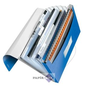   Harmonikamappa, A4, PP, 6 rekeszes, LEITZ "Wow", kék