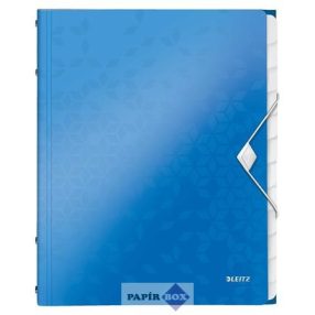   Előrendező, A/4, 12 részes, műanyag, LEITZ "Wow", kék