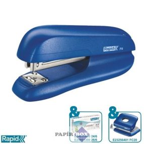 Fűzőgép, 24/6, 26/6, 20 lap, RAPID "F6", kék