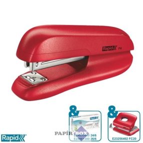 Fűzőgép, 24/6, 26/6, 20 lap, RAPID "F6", piros
