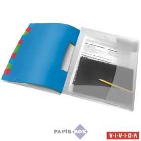  Előrendező, A4, 12 részes, műanyag, ESSELTE "Vivida", áttetsző