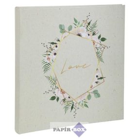   Fotóalbum, csavarozott gerincű, 29x32 cm, 30 lap, EXACOMPTA "CHAMPETRE", fehér