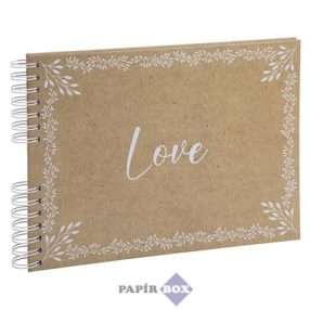   Fotóalbum, spirál, 32x22 cm, 25 lap, EXACOMPTA "KRAFT", mintás