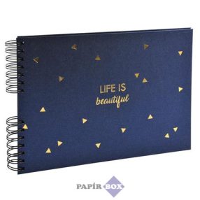   Fotóalbum, spirál, 32x22 cm, 25 lap, EXACOMPTA "Life", kék